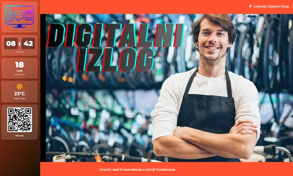 Digitalni ekran u izlogu