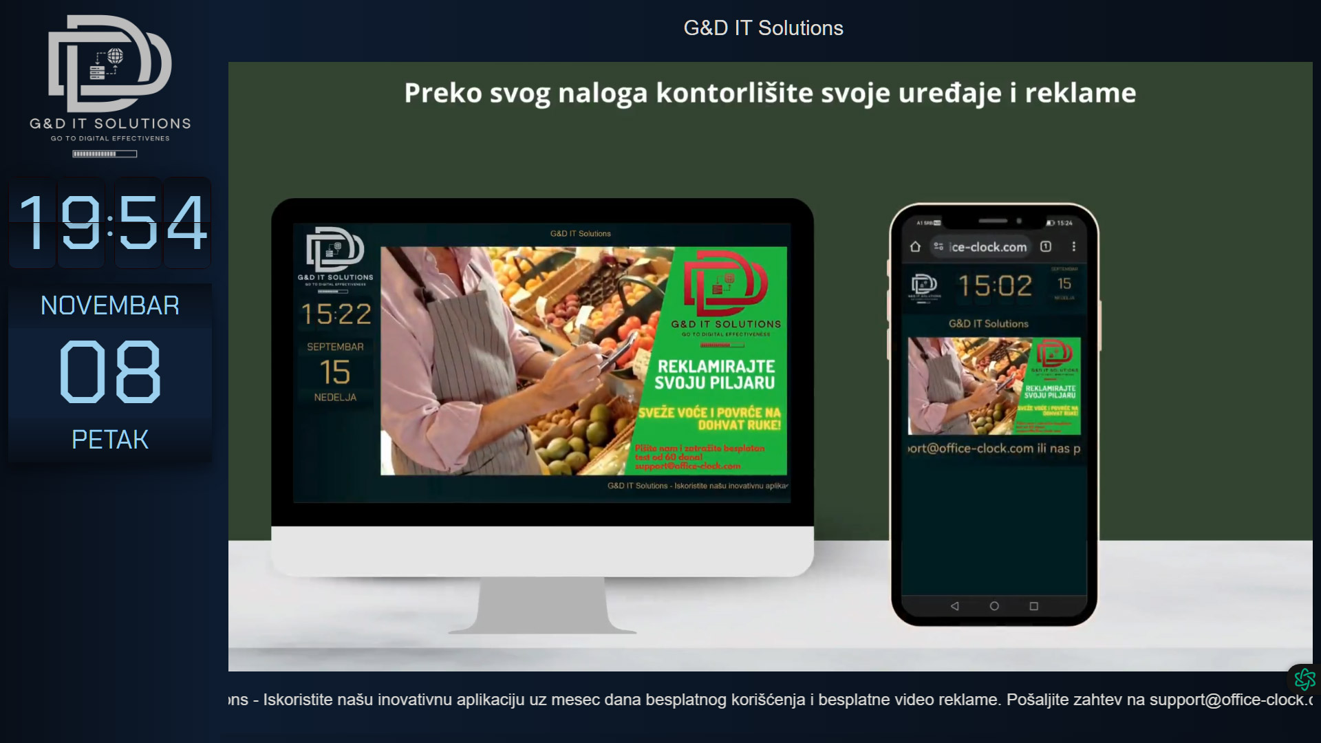 Digitalni ekran u izlogu